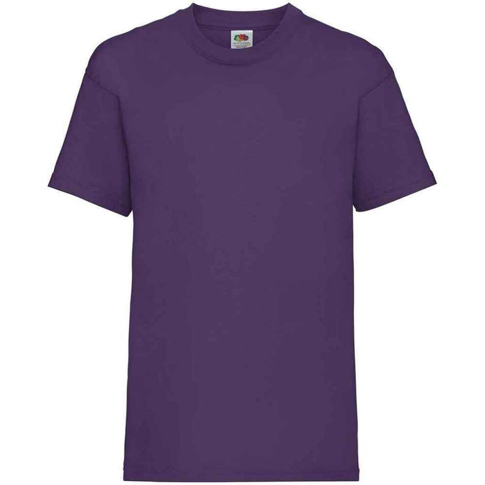Fruit Of The Loom (7-8 Years, ) Childrens/Kids Valueweight T-Shirt Purple