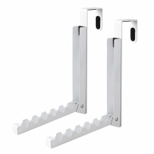 Over the Door Hooks Hanger, Foldable over Door Drying Laundry Rack Hooks for Hanging Clothes with 6 Groves, 2 Pack