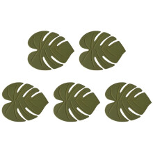 Silicone Coaster Cup Pad Leaf-Shaped Insulation Pad Table Mat Cup Mat for Dining Table Decoration Hot Drink Holder