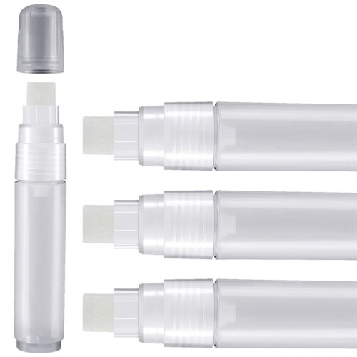 4 Pack Paint Pens 15 mm Empty Acrylic Permanent  Clear White  Pen Fine Point Empty Refillable Markers