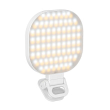 142 LED Selfie Ring Light Uppladdningsbar Selfie Light Clip Videolampa för Telefonkamera Laptop för Sminkvideokonferens