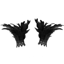 Women FeatherCuffs Fur Soft FeatherWrist Cuffs Women FeatherBracelet Fur Cuff Accessories Festival Show Dance Black
