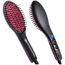 Hair Straightening Brush for Frizzy Hair, MCH Fast Heating 130-280C, Ionic Function, Black Finish
