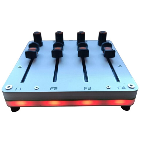 4 Knobs 4 Faders MIDI 45mm Custom CC Information Computer Music Host Software Fader Controller 2