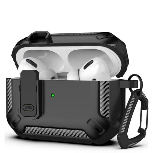 Rigid TPU Case for AirPods Pro Full Protection with Secure Lock and Durable Hard Shell Design