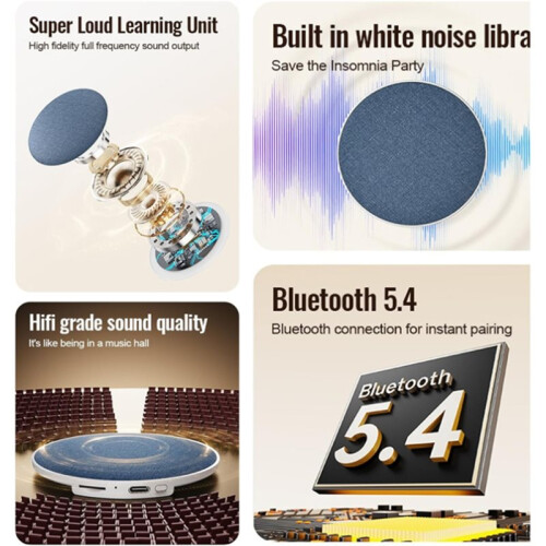 2pcs  Pillow Speaker Under Pillow Speaker  Pillow Speaker for Sleeping  Portable White Noise Timer 1