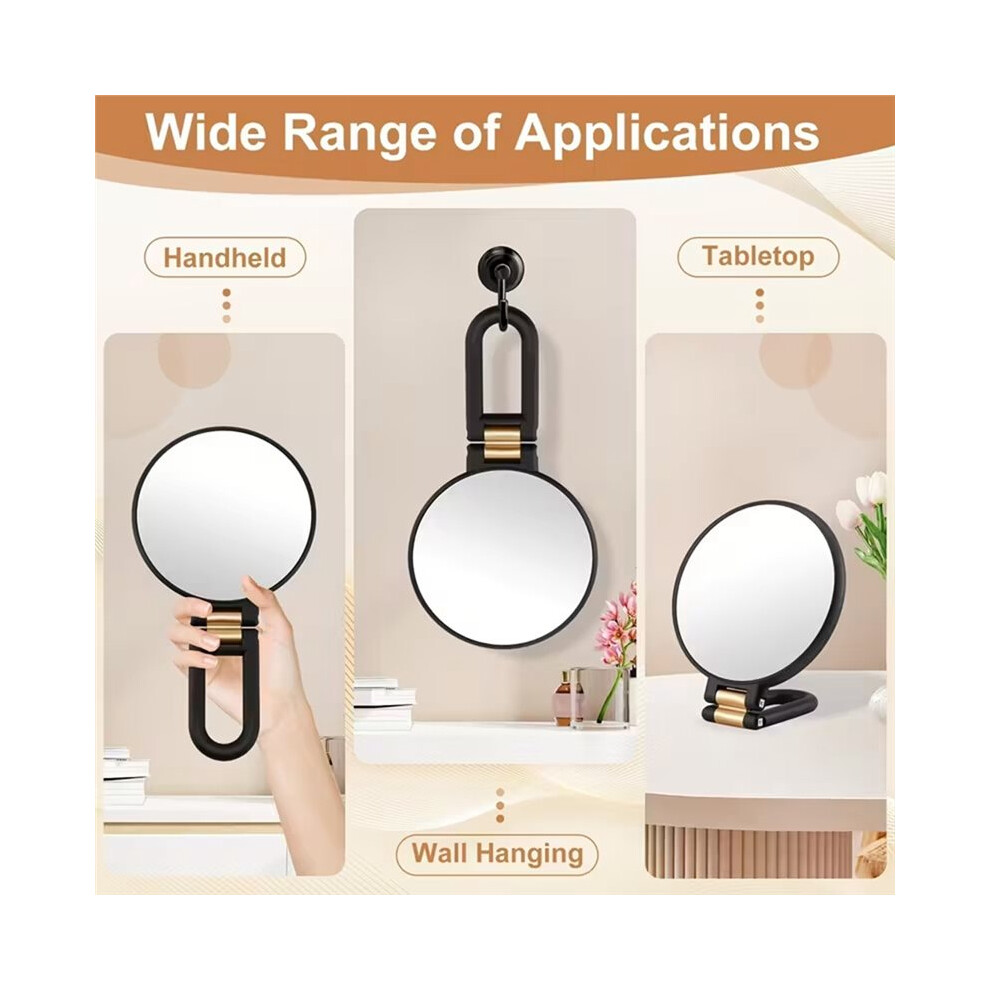 60X Magnifying Makeup Mirros Magnifying Handheld Mirror for Detailed Skincare Eyebrow Grooming & Skincare Black