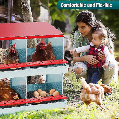 8 Pack Washable Chicken Nesting Pads compatible with Laying Eggs, Nesting Box Liners compatible with Chicken Coop Reusable 2