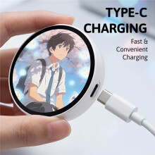 New Custom Touch Screen Electronic Badge DIY Anime Character Display Itabag Accessory Pin for Cosplay Fans B
