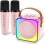 Set di microfoni karaoke wireless per bambini con 2 microfoni, Bluetooth 5.3, cambiavoce e luci LED, microfono portatile per bambini 1