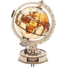 Puzzle 3D in legno a forma di globo illuminato per adulti, kit di costruzione meccanico, modello in legno per feste.
