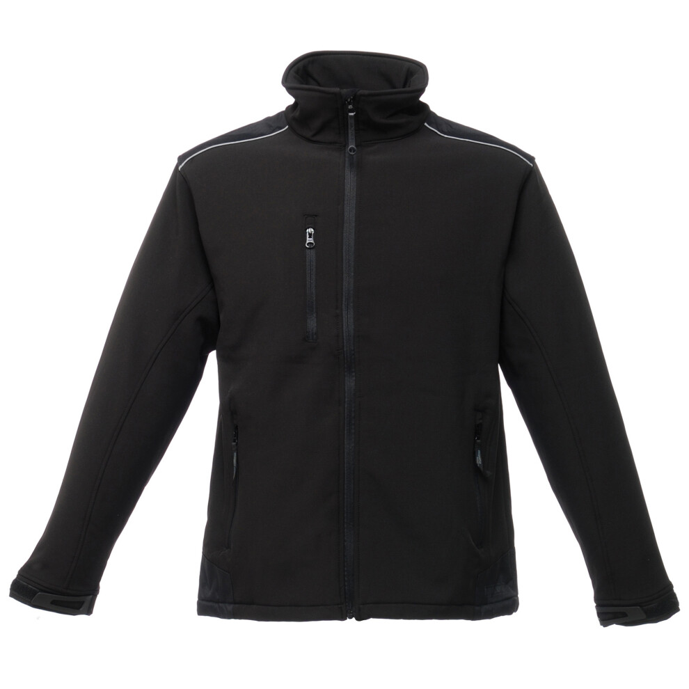 Regatta (Xl, /Black) Mens Sandstorm Hardwearing Workwear Softshell Jacket (Water Repellent) Black