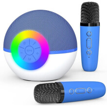 Set di microfoni karaoke Bluetooth per bambini con 2 microfoni wireless, 6 effetti sonori, regalo per bambini dai 3 ai 12 anni, ideale per f