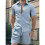 Completi Sportivi da Uomo A Due Pezzi con Pantaloncini e Maniche Corte Azzurro Cielo M 2
