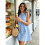 Womens Gingham Dress Spring Summer Beach Boho Sleeveless  Sundress Light  M 4