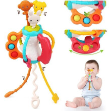 Brinquedo sensorial Montessori para bebês de 1 a 2 anos, com corda para puxar, ideal para desenvolver a coordenação motora fina. Ótimo prese