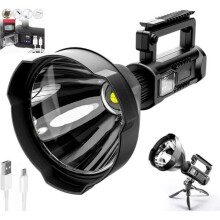 Lanterna LED, Super Brilhante P50, 6000 Lúmens, Recarregável via USB, À Prova D'água, Lanterna Portátil
