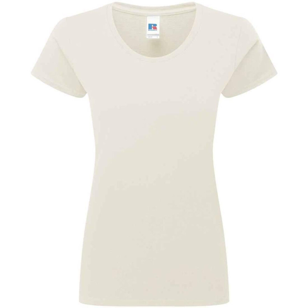 Russell (M, Natural) Womens/Ladies Authentic Ringspun Cotton Classic T-Shirt Multicoloured