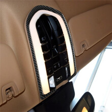 Car Carbon Fiber Front Reading Light Panel Cover Trim Sticker Car Interior Accessories for 2010-2016