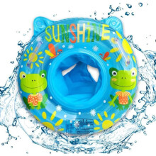 Boia inflável para bebês com assento, ideal para crianças de 6 a 36 meses. Boia segura para uso em piscinas.
