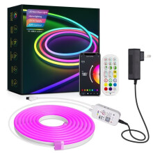 Neónový LED pásik RGBIC 2M WiFi Inteligentný vodotesný IP67 Viacfarebný Vnútorné a vonkajšie použitie
