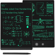 LCD písací tablet, 9,5 palca, čierny, opakovane použiteľná vymazateľná kresliaca doska pre deti a domáce použitie
