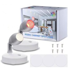 nastaviteľné RGB LED nástenné svietidlá, 16 farieb, bodové svetlo na batérie s diaľkovým ovládaním, bezdrôtové nočné svetlo