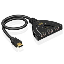 v 1 HDMI prepínač, 4K a Full HD 1080p, Plug and Play, kompaktný HDMI prepínač pre TV, PC a konzolu
