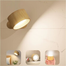 Nástenná dotyková LED lampa s 3 úrovňami jasu, 3 teplotami farieb a 360-stupňovou rotáciou