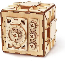 Prenosné 3D drevené puzzle na opakované použitie, 111 dielikov, pokladnička na mince, pokročilý model pre dospelých
