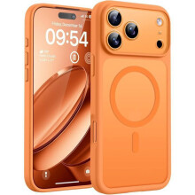 Priesvitný oranžový kryt na telefón pre iPhone 17 Pro 6,3 palca, nárazuvzdorný, odolný proti poškriabaniu