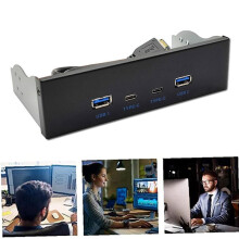 Panel NapęDu Optycznego USB3.2 TYPE-C 10 Gb/S 2X USB GEN2+2X TYPE-C 3,5-Calowy 5,25-Calowy HUB 19PIN do Portu C-Port Przednia Tylna Wtyczka