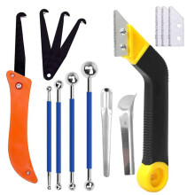 14pcs Grout Removal Tool, Caulking Removal Tools Tile Grout Saw and Grout Hand Saw with 3 Pieces Extra Blades