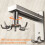 Wall-Mounted Kitchen Rotary Hook Rack,Aluminum Storage Hanger with 8 Hooks,No-Hole Punching Installation,Space-Saving 5