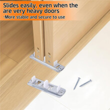 Kit de 10 Roulettes de Rechange pour Porte de Placard Coulissante avec Rail de Guidage pour Portes Suspendues