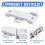 8-Pack White Window Sash Locks with Screws - 2-1/4'' Mounting Hole Centers for Vertical Sliding Window 2
