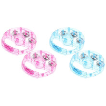 Light Tambourine 4Pcs Flashing Tambourine Glow Musical Tambourine Handheld Musical Rhythm Instrument Percussion