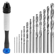 48PCS Precision Pin Vise Hand Drill Set - Jewelry Drill Kit, Ideal for Hobbyists, Jewelry Repair, Model