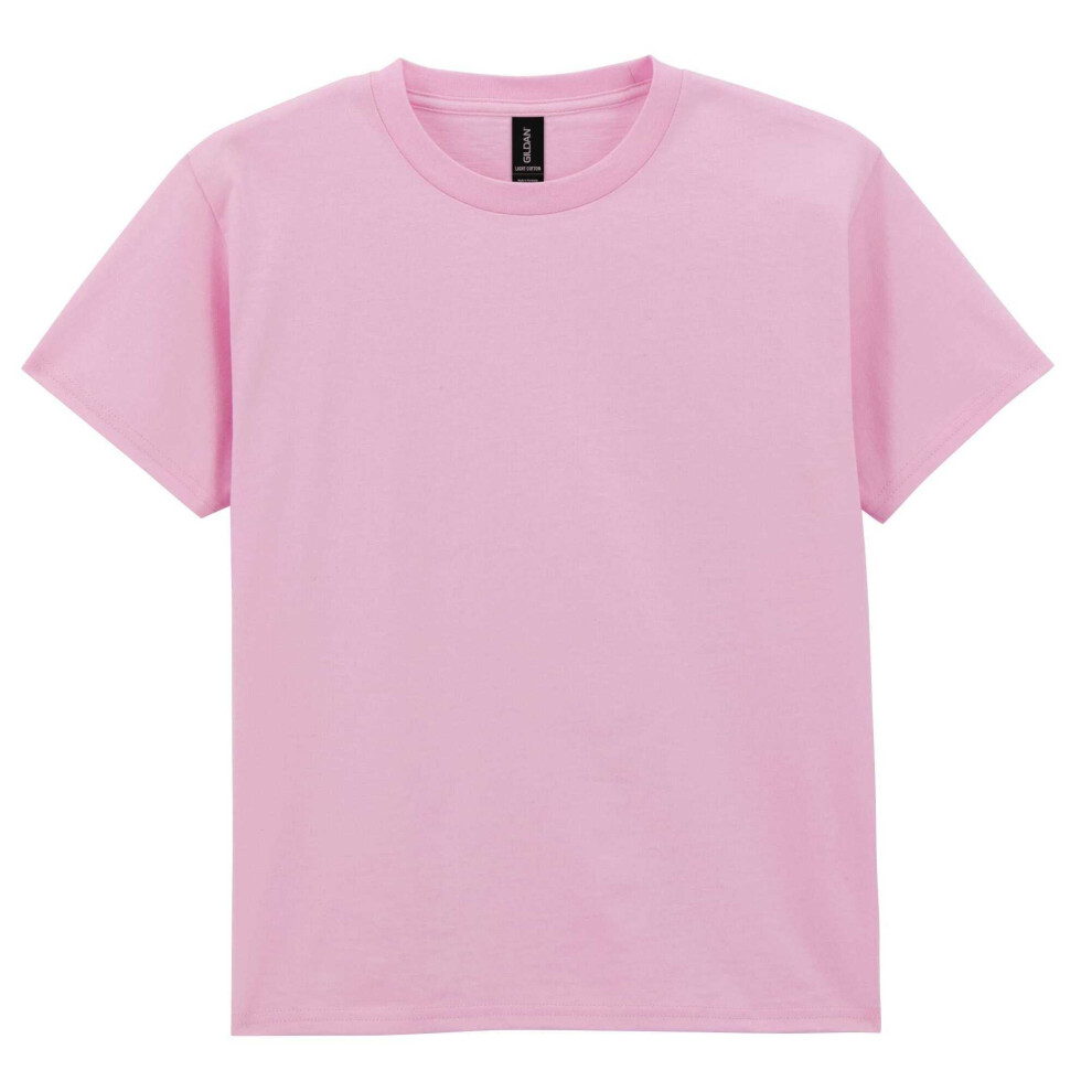 Gildan (9-11 Years, Light ) Childrens/Kids Cotton Lightweight T-Shirt Pink