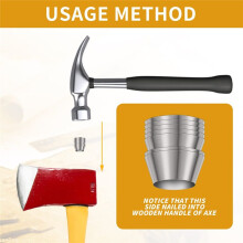 35 Pieces Safe Round Handle Wedges, Conical Mauls Handle Wedge Kit for Sledge Handle