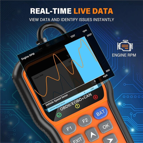 YM319 OBD2 Scanner Diagnostic Tool with Battery Tester, Live Data, Cloud Printing & DTC Lookup
