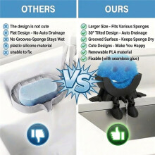 2 Pack Cute Sponge Holder with Drainage - Funny Sponge Stand for Kitchen Sink - Kitchen Gadgets Accessories