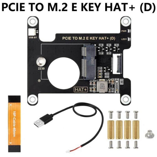 Adaptateur PCIe Vers M.2 E KEY NGFF USB  pour Raspberry Pi 5 (BE200/AX210/AX200/RTL8822CE) 2
