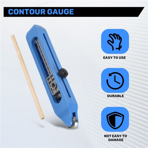 Contour Gauge Scribe Tool,Contour Gauge Irregular Shape Duplicator with Lock,Outline Shape Measuring 2