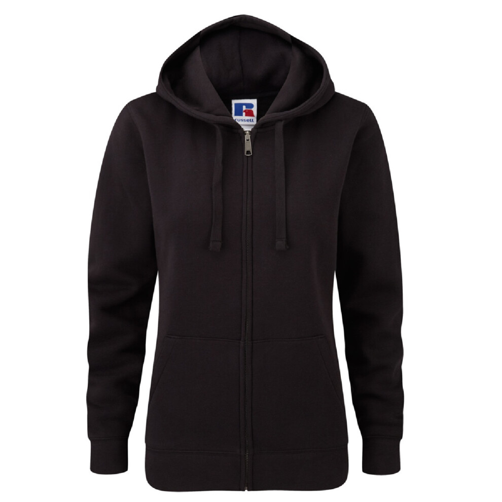 Russell (L, ) Ladies Premium Authentic Zipped Hoodie (3-Layer Fabric) Black