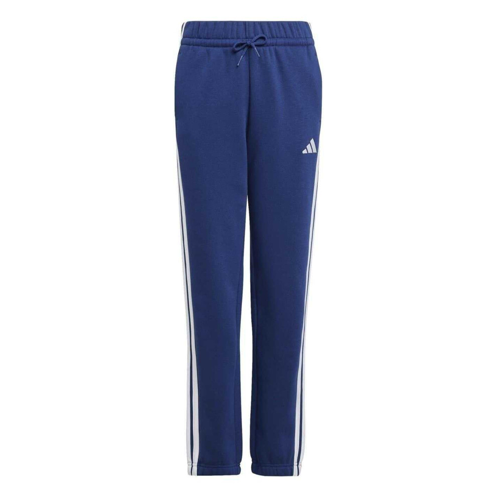 Adidas (7-8 Years, Navy/White) Childrens/Kids Essentials Joggers White