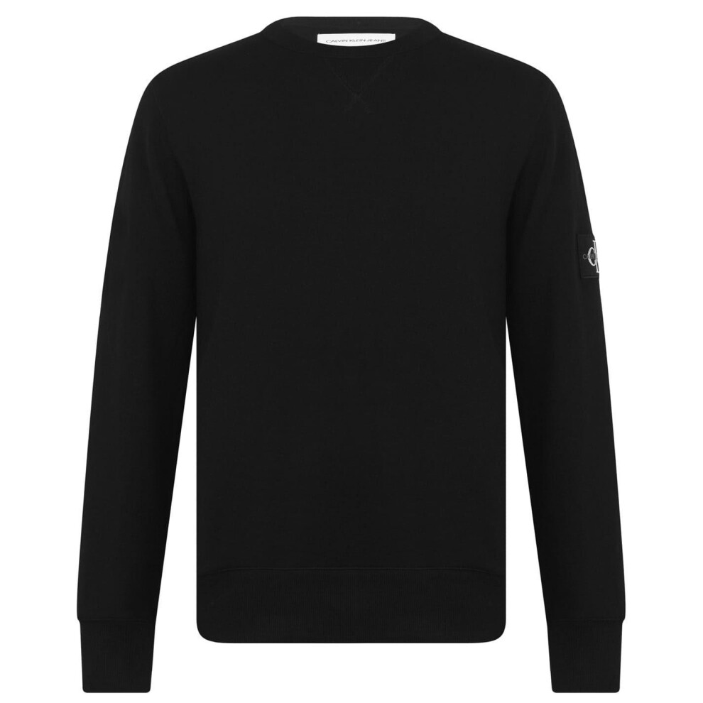 Calvin Klein (Xl, ) Mens Badge Crew Neck Sweatshirt Black