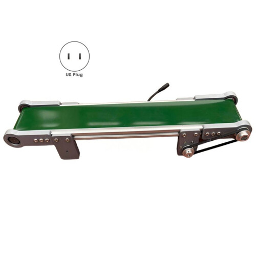 10x50cm Desktop Conveyor Belt  Portable Laboratory Conveyor Belt with Forward Reverse Pause Functions US PLUG 1