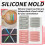 4 Pack Assorted Crayon Mold Cavities 3D Crayon Silicone Mold Triangle Crayon Mold Silicone Chocolate Making Mold 7