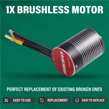 3650 3600KV High-Speed Brushless Motor and 75A Brushless ESC for Arrma Hsp Redcat Rc4wd Axial Scx10 D90